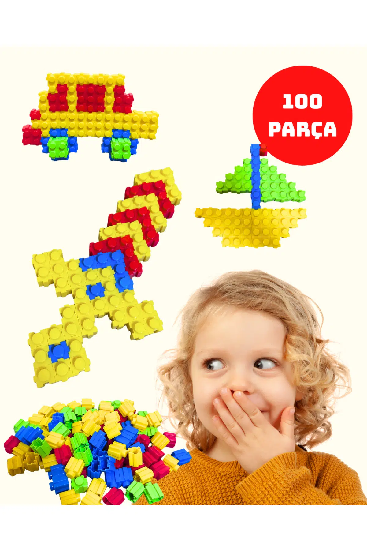 100'Lü Tiktak Bloklar Eğitici Ve Çıt Çıt Oyuncak Eğitici Tik Tak Bloklar Master Yapı İnşa Oyunu