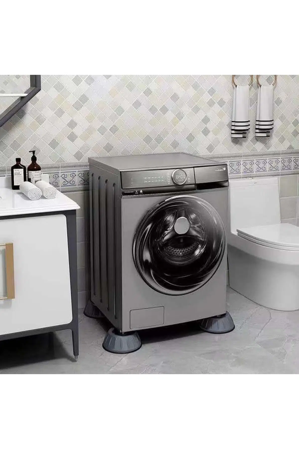 Beyaz Eşya Altlığı Ayağı Çamaşır Bulaşık Makinası Buzdolabı Yükseltici Titreşim Önleyici 4 Adet