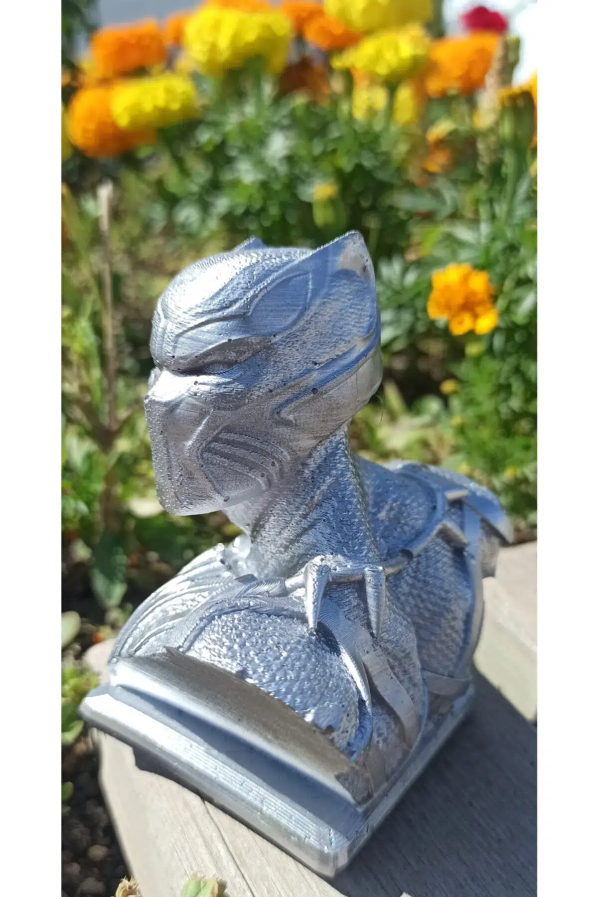 Black Panter Biblo Ve Büst Gümüş Gri