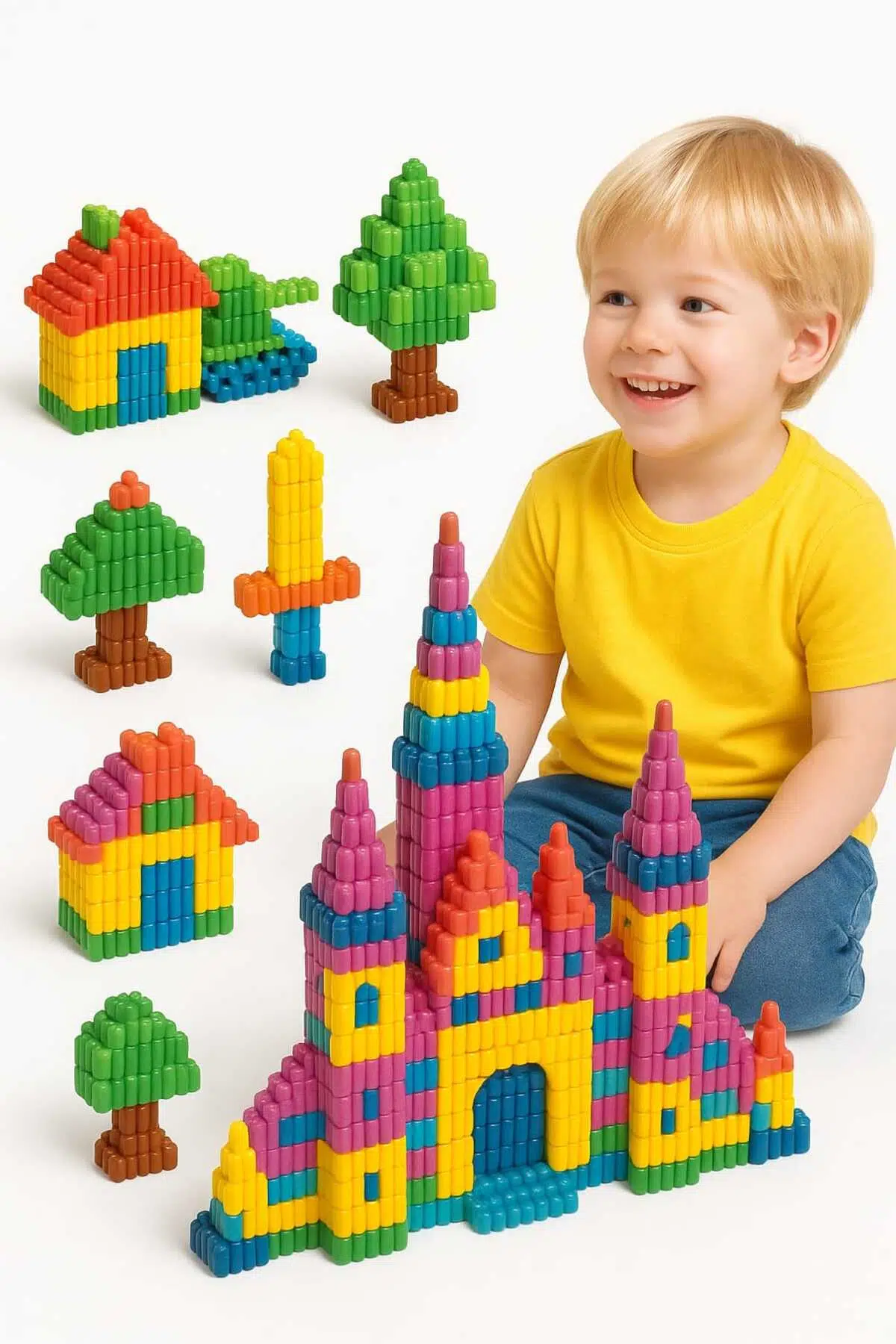 Construct Eğitici Oyuncak Yapı Oyuncağı Montessori Zeka Oyunu Stem Yapı Taşları Seti