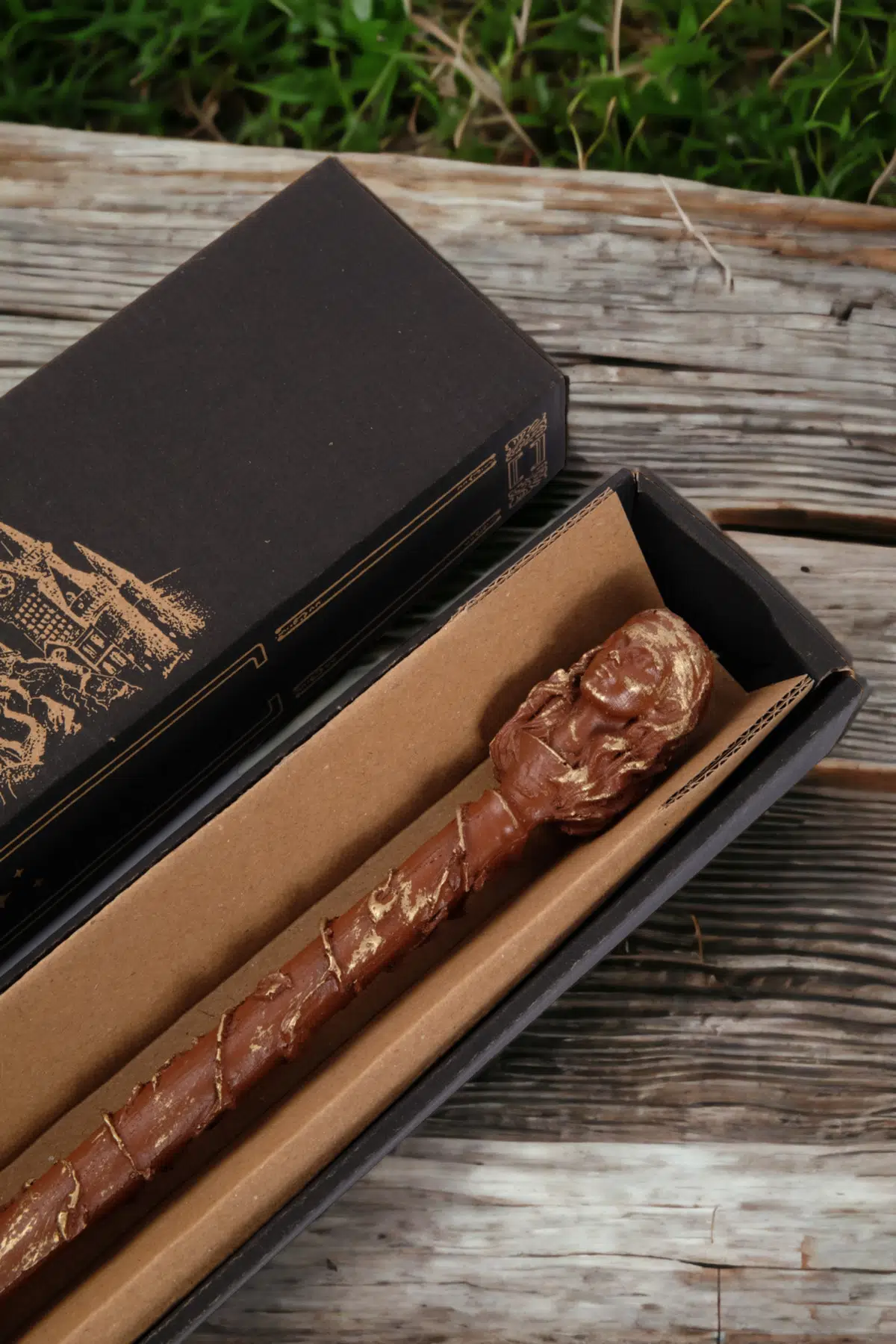 Harry Potter Başlı Hermonie Asası 33 Cm , Büyülü Asa, Harmony Asası Kutulu Yeni Asa