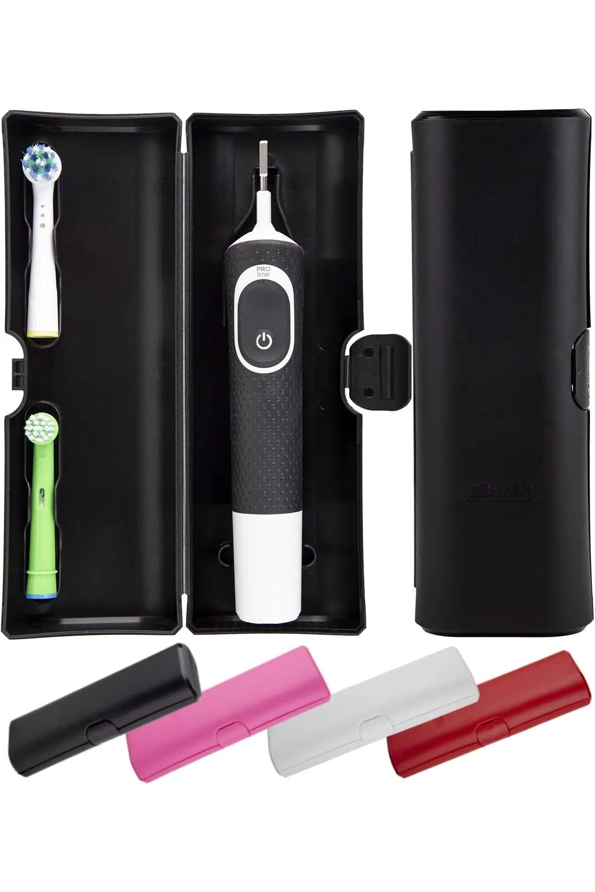 Şarjlı Diş Fırçası Seyahat Kutusu , Diş Fırçası Kutusu Saklama Kabı Hijyenik Seyahat Ve Ev Kullanımı - Siyah