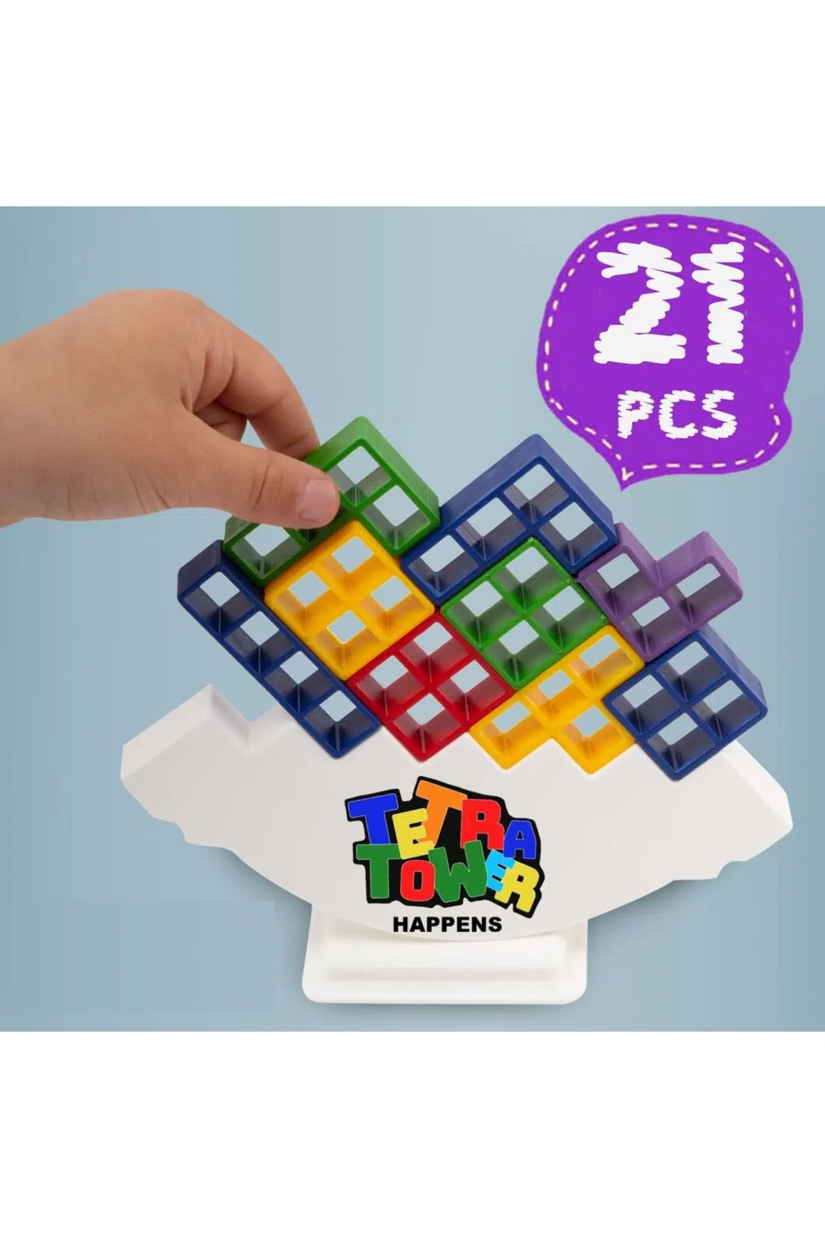 Tetra Kule Denge Oyuncağı Eğitici Kutu Oyuncak Tetris Kule Tetra Tower